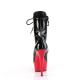 Bottine pole dance sexy noire et rouge talon aiguille 15 cm