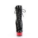 Bottine exotic noire et rouge talon aiguille 15 cm