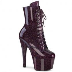 Chaussure pole dance couleur aubergine à talon haut 18 cm petite et grande taille