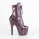 Chaussure pole dance couleur aubergine à talon haut 18 cm petite et grande taille