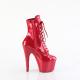 Chaussure gogo pleaser rouge à paillettes avec talon aiguille 18 cm petite et grande taille