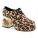 Chaussures léopard années 70 homme avec talon aquarium – Look rétro et excentrique