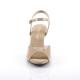 Sandales crème beige à petits talons 7 cm grande pointure