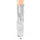 Bottine Pole Dance argentée à paillettes avec talon aiguille 20 cm Pleaser
