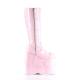 Chaussure gothique rose à empiècement et semelle compensée haute 18 cm | DemoniaCult