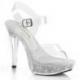 Sandales Plateforme Transparentes Strass haut talon | du 34,5 au 44