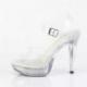 Sandales Plateforme Transparentes Strass haut talon | du 34,5 au 44