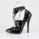 Escarpin Fetish à Clous DOMINA-118 - Design BDSM Premium Verni