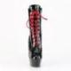 Bottine pole dance noire vernis à plateforme assortie et talon 15 cm Pleaser