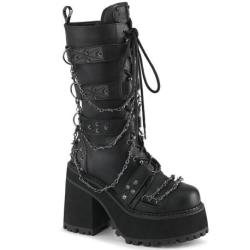 Chaussures Gothiques Demonia Assault-117 - Bottes Metal Chaînes Barbelées Plateforme