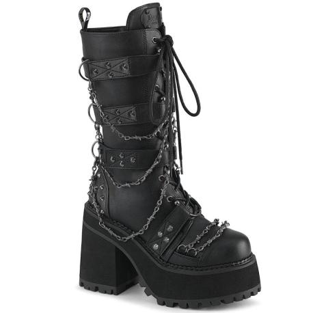 Chaussures Gothiques Demonia Assault-117 - Bottes Metal Chaînes Barbelées Plateforme