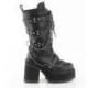 Chaussures Gothiques Demonia Assault-117 - Bottes Metal Chaînes Barbelées Plateforme