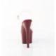 Sandale pole dance transparente à plateforme bourgogne vernie et talon 18 cm ADO708/C/BY