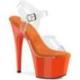Chaussure pole dance orange à talon 18 cm Pleaser ADO708/C/OG