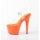 sandale pole dance orange à talon 18 cm Pleaser ADO708/C/OG