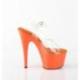 Chaussure pole dance orange à talon 18 cm Pleaser ADO708/C/OG