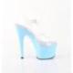 Chaussure pole dance bleu ciel talon 18 cm Pleaser ADO1020/BB/M