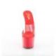 Mule pole dance transparente à plateforme rouge vernis et talon 18 cm ADO701/C/R