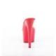 Mule pole dance transparente à plateforme rouge vernis et talon 18 cm ADO701/C/R