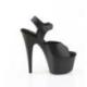 Sandale pole dance noire mate à plateforme assortie et talon 18 cm Pleaser