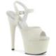Chaussure pole dance blanc cassé talon 18 cm Pleaser ADO709/OWPU/M