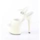 Sandale pole dance blanc cassé talon 18 cm Pleaser ADO709/OWPU/M