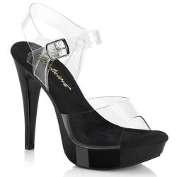 Sandale Plateforme Noire et Transparente | Du 34.5 au 44 | COCKTAIL-508