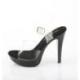 Sandale Plateforme Noire et Transparente | Du 34.5 au 44 | COCKTAIL-508