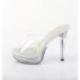 Mule Transparente Strass Talon Plexi 13cm | Petite & Grande Taille