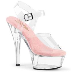 Chaussure pole dance transparente talon 15 cm Pleaser KISS208
