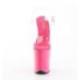 Chaussure pole dance transparente & rose fuchsia à talon 20 cm Pleaser FLAM808/C/HP