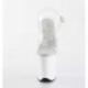 Sandale pole dance transparente à plateforme blanche plexi et talon 20 cm FLAM808/C/W