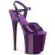 Sandale pole dance violette vernis à plateforme assortie vernie et talon 20 cm Pleaser