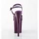 Sandale pole dance violette vernis à plateforme assortie vernie et talon 20 cm Pleaser
