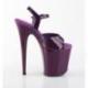 Sandale pole dance violette vernis à plateforme assortie vernie et talon 20 cm Pleaser