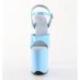Sandale pole dance bleu ciel vernis à plateforme assortie vernis et talon 20 cm Pleaser