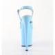 Sandale pole dance bleu ciel vernis à plateforme assortie vernis et talon 20 cm Pleaser