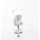 Sandale pole dance transparente à plateforme plexi et talon 18 cm Pleaser