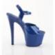 Sandale pole dance bleu roi verni à talon 18 cm SKY309/RYBL/M