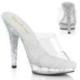 Mule Transparente avec Plateforme Talon Aiguille en Strass Cascadants - LIP101