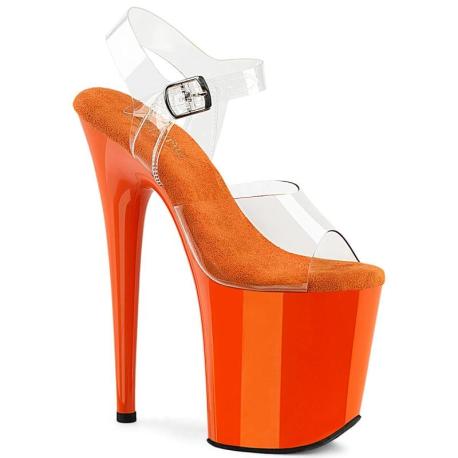 Chaussure pole dance talon 20 cm Pleaser FLAM808/C/OG