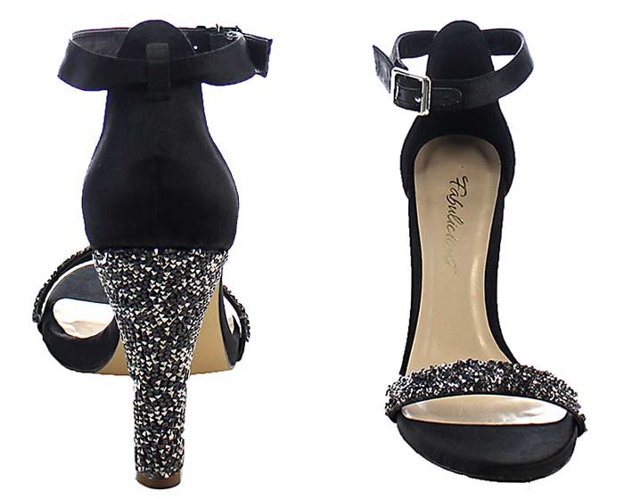 sandale talon paillette